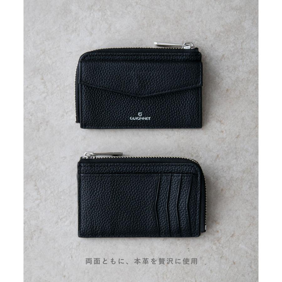 【名入れ】ギオネ GUIONNET DRYGRAIN FRAGMENTCASE ドライグレイン フラグメントケース PG509 コインケース カードケース 小銭入れ レザー ユニセックス 財布 | GUIONNET | 24