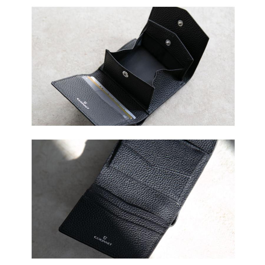 【名入れ】ギオネ GUIONNET DRYGRAIN ROLL WALLET ドライグレイン ロールウォレット PG510A 三つ折り財布 レザー ユニセックス 財布 | GUIONNET | 30