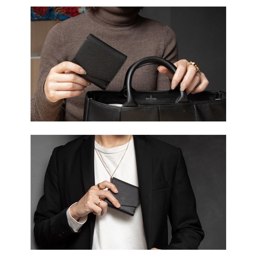 【名入れ】ギオネ GUIONNET DRYGRAIN ROLL WALLET ドライグレイン ロールウォレット PG510A 三つ折り財布 レザー ユニセックス 財布 | GUIONNET | 32