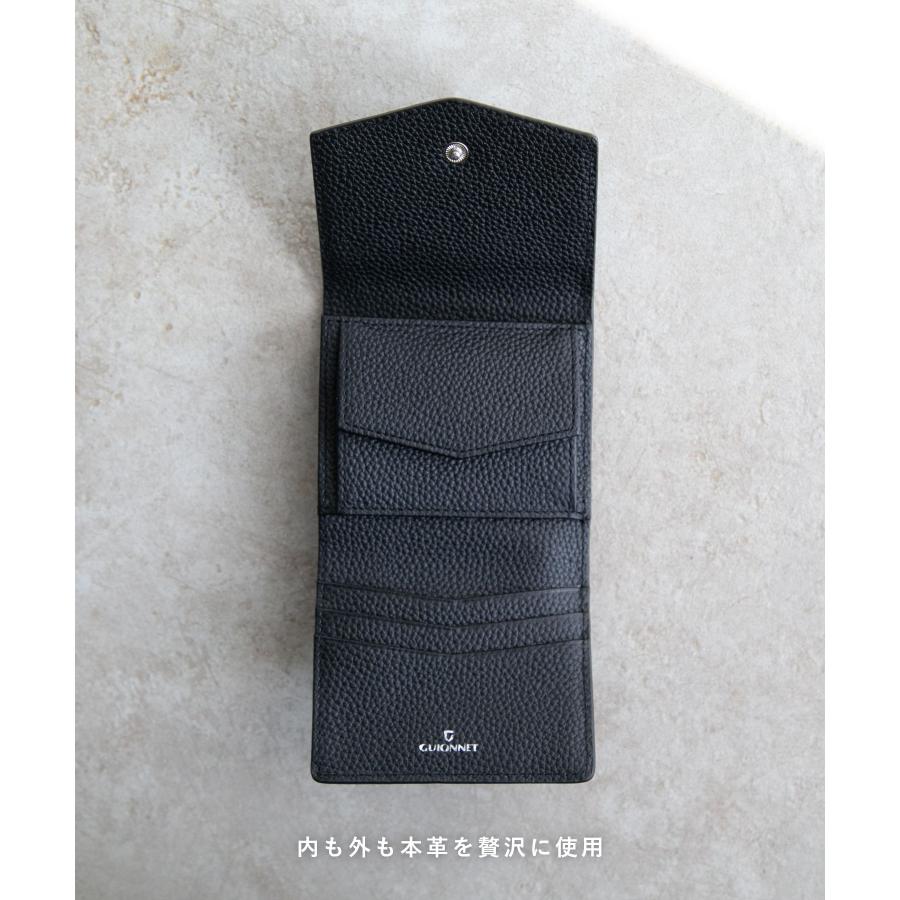 【名入れ】ギオネ GUIONNET DRYGRAIN ROLL WALLET ドライグレイン ロールウォレット PG510A 三つ折り財布 レザー ユニセックス 財布 | GUIONNET | 24