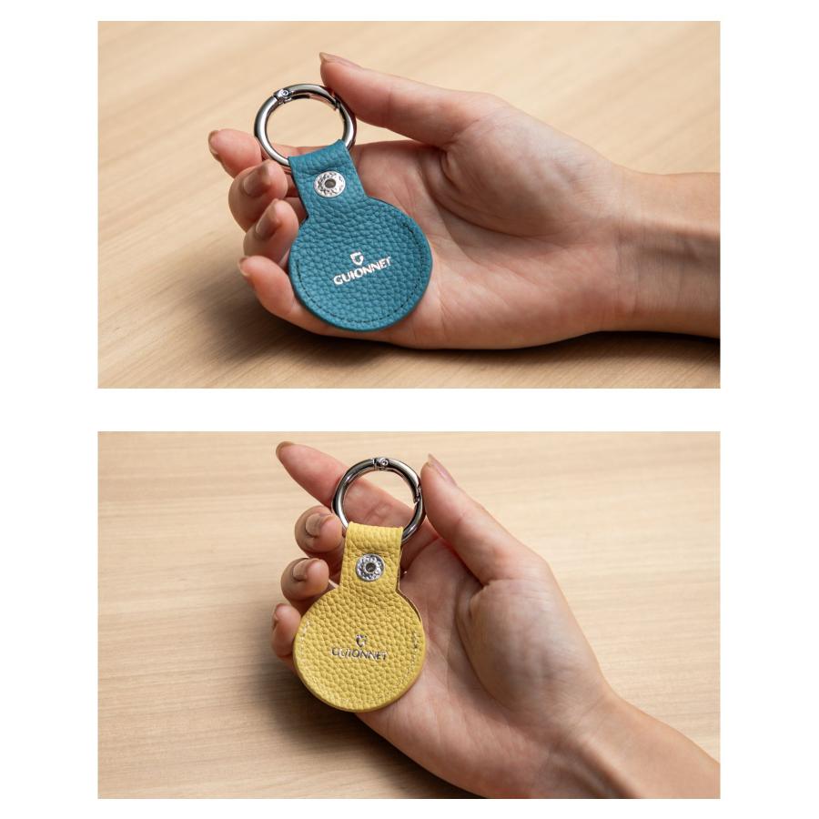 ギオネ GUIONNET AirTag CASE エアタグ ケース PG564 DRYGRAIN ドライグレイン 撥水 キーホルダー キーリング 保護ケース ユニセックス 雑貨 小物 レザー | GUIONNET | 18