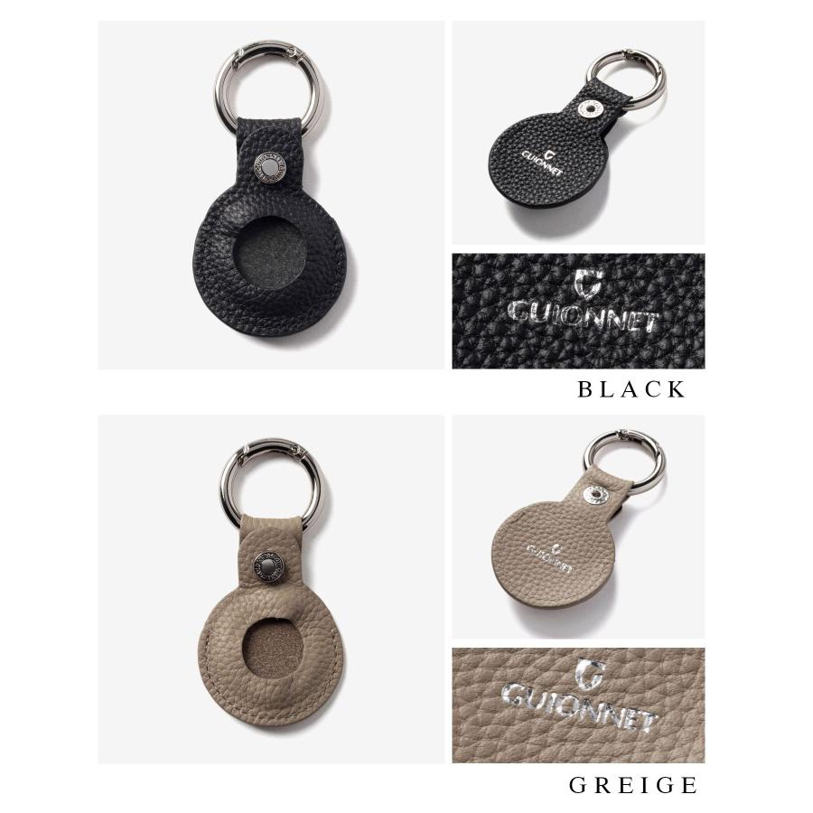 ギオネ GUIONNET AirTag CASE エアタグ ケース PG564 DRYGRAIN ドライグレイン 撥水 キーホルダー キーリング 保護ケース ユニセックス 雑貨 小物 レザー | GUIONNET | 19