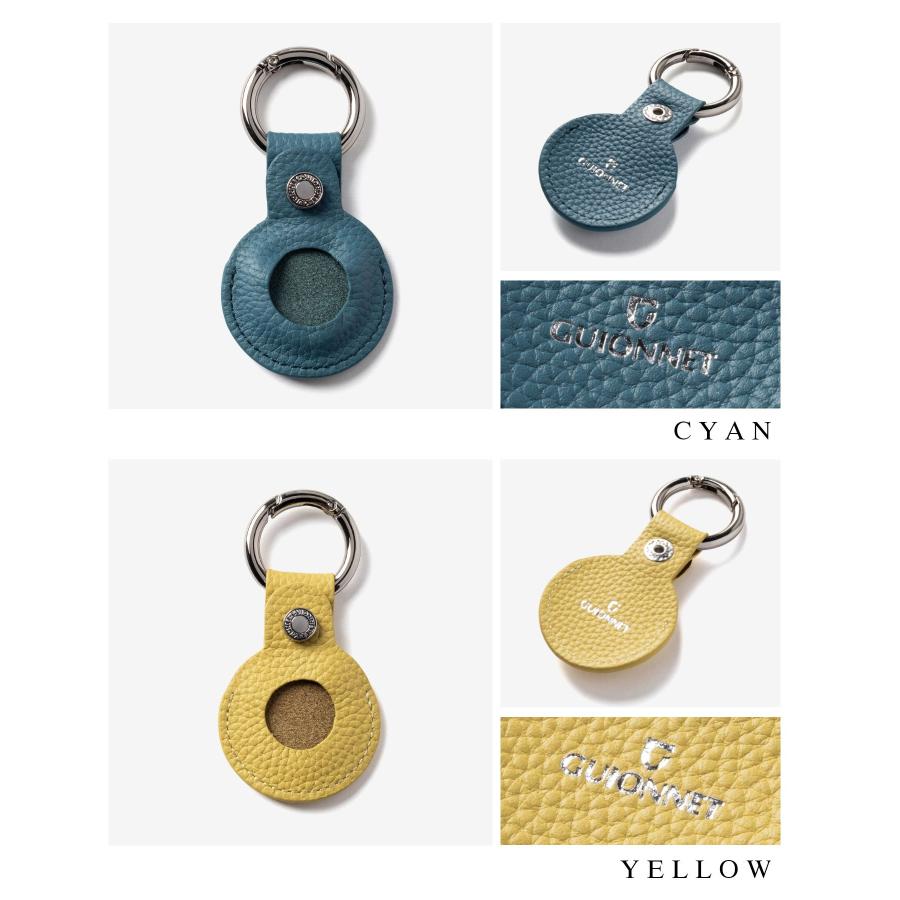 ギオネ GUIONNET AirTag CASE エアタグ ケース PG564 DRYGRAIN ドライグレイン 撥水 キーホルダー キーリング 保護ケース ユニセックス 雑貨 小物 レザー | GUIONNET | 21