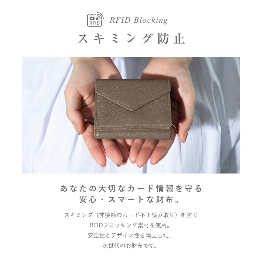 GUIONNET（ギオネ） ミニ財布 本革 三つ折り財布 SNAP FLAP スナップ