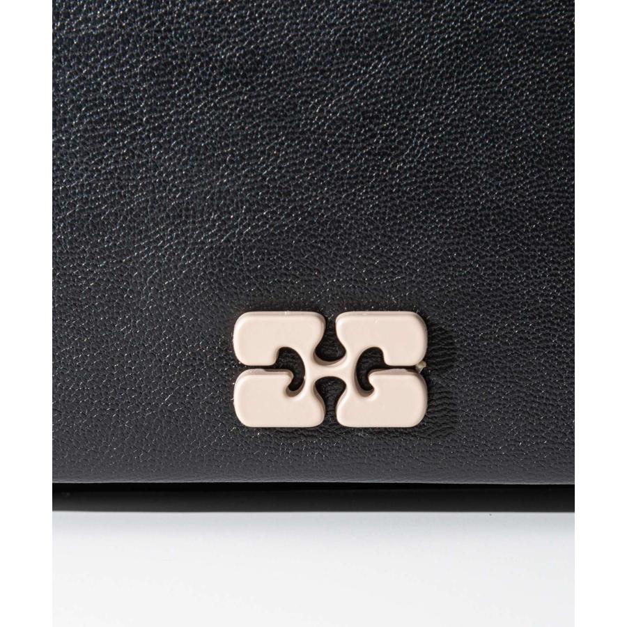 人気商品【GANNI】ガニー・ブー ブラック三つ折り財布 GANNI ガニー Ganni Bou Trifold A5388 5898 099 レディース