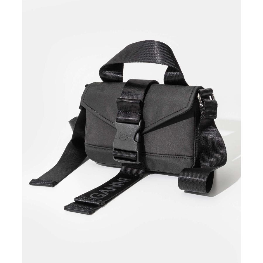 GANNI ミニショルダーバッグ ガニー GANNI RECYCLED TECH MINI SATCHEL レディース バック