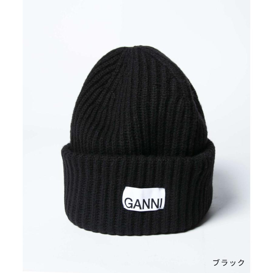 GANNI（ガニー） GANNI A4429 5789 ビーニー帽 レディース リブ編み