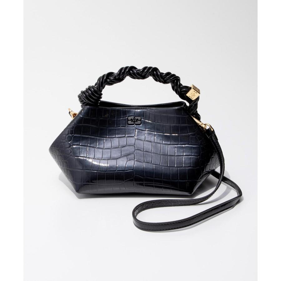 GANNI ガニー クロコ パテント ショルダー ハンド バッグ A6083 GANNI ガニー A6083 ショルダーバッグ Bou Bag Small Patent