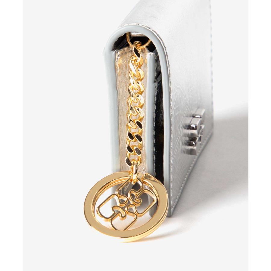 GANNI（ガニー） GANNI Bou Flap Card Holder Metallic ボウ フラップ