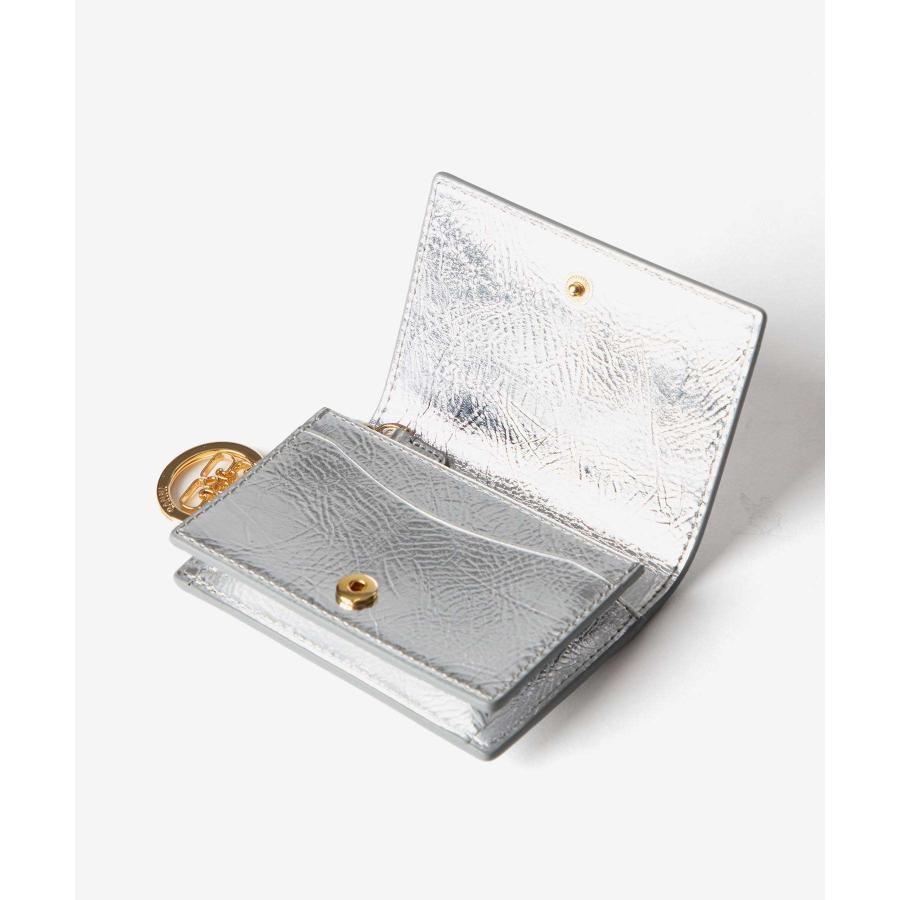 GANNI（ガニー） GANNI Bou Flap Card Holder Metallic ボウ フラップ
