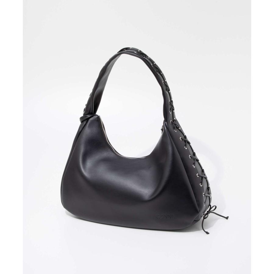 ガニー GANNI Hobo bag ホーボーバッグ A6639 5894 ショルダーバッグ レディース バッグ ブラック 爆買の画像