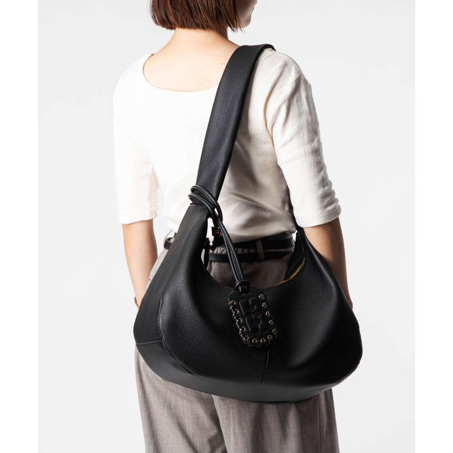 ガニー GANNI Grained Medium Hobo bag グレインド ミディアム ホーボーバッグ A6981 5894 ショルダーバッグ レディース バッグ 爆買の画像