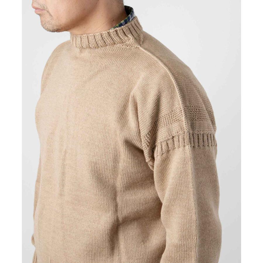GUERNSEY WOOLLENS かけりゃ LTD アイボリー ニットセーター