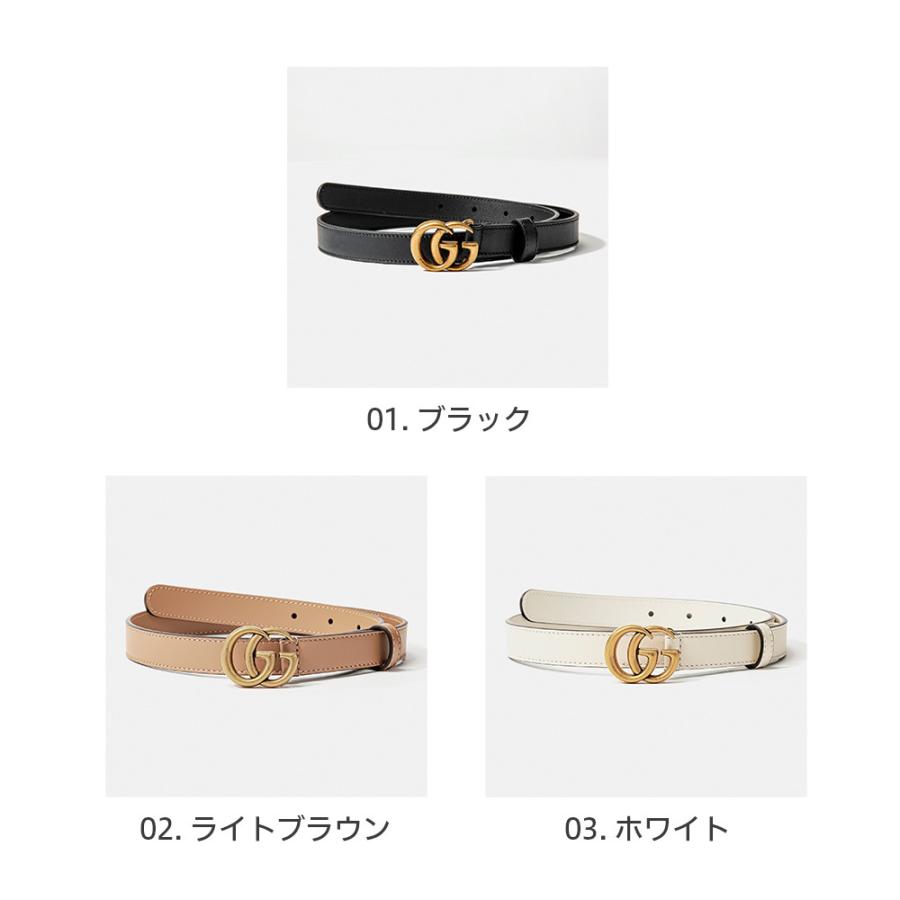 グッチ GUCCI 409417 AP00T ベルト レディース ファッション小物 スリムベルト ダブルG バックル 65cm〜85cm ビジネス 新社会人 プレゼント ギフト 65 75 80 85｜u-stream｜05