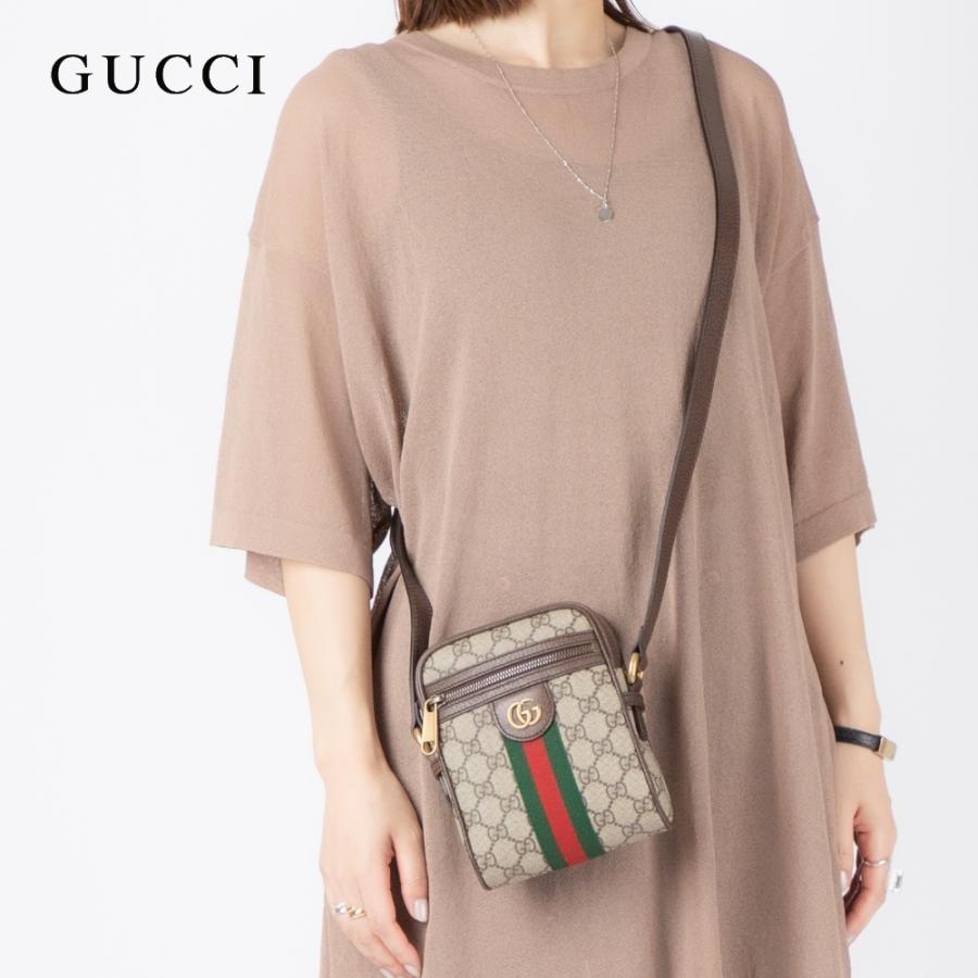 グッチ GUCCI 598127 96IWT ショルダーバッグ メンズ レディース バッグ ミニショルダー オフィディア GGスプリーム サコッシュ レザー ナイロン 鞄 ブラウン｜u-stream