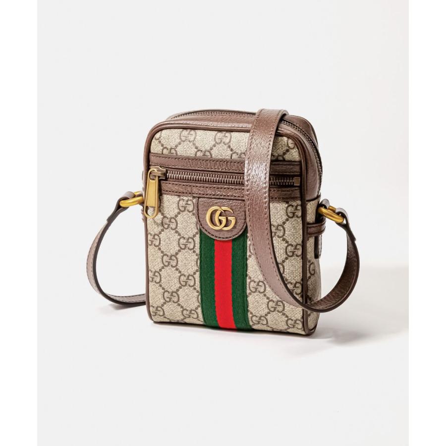 グッチ GUCCI 598127 96IWT ショルダーバッグ メンズ レディース バッグ ミニショルダー オフィディア GGスプリーム サコッシュ レザー ナイロン 鞄 ブラウン｜u-stream｜02