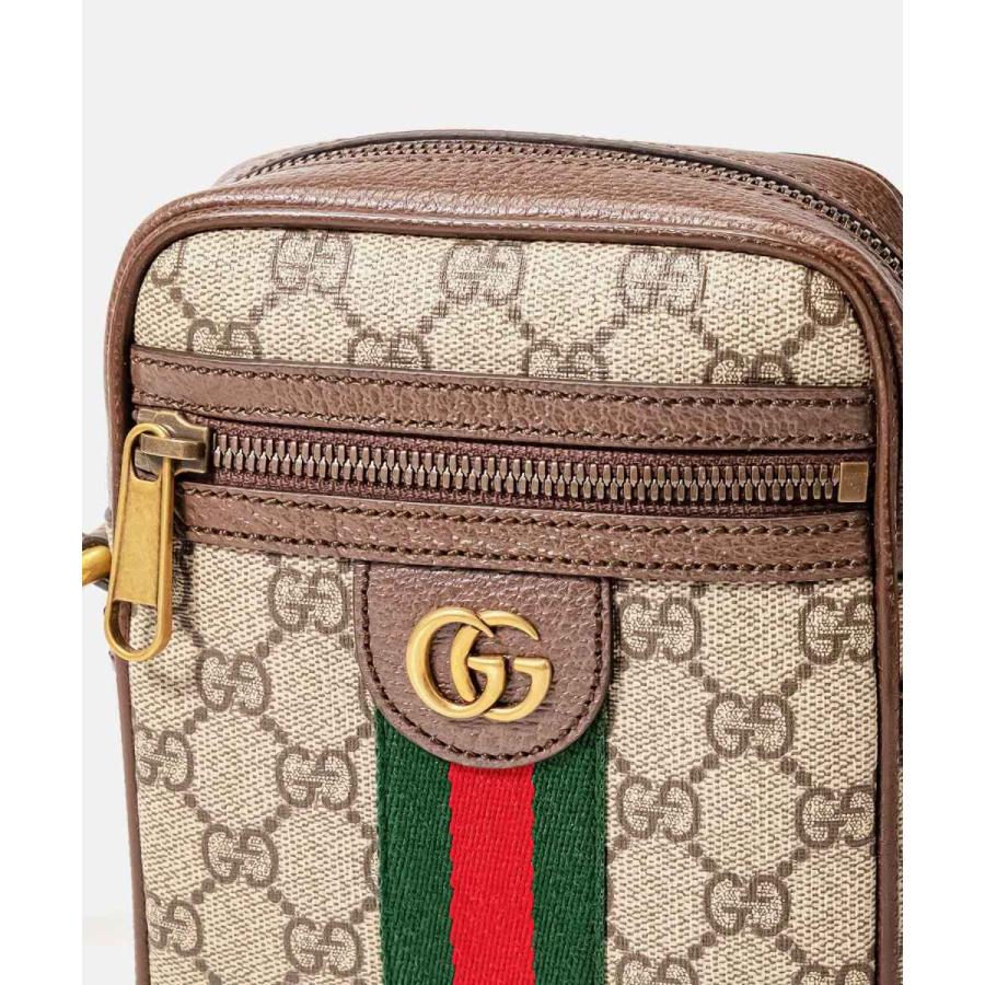 グッチ GUCCI 598127 96IWT ショルダーバッグ メンズ レディース バッグ ミニショルダー オフィディア GGスプリーム サコッシュ レザー ナイロン 鞄 ブラウン｜u-stream｜11