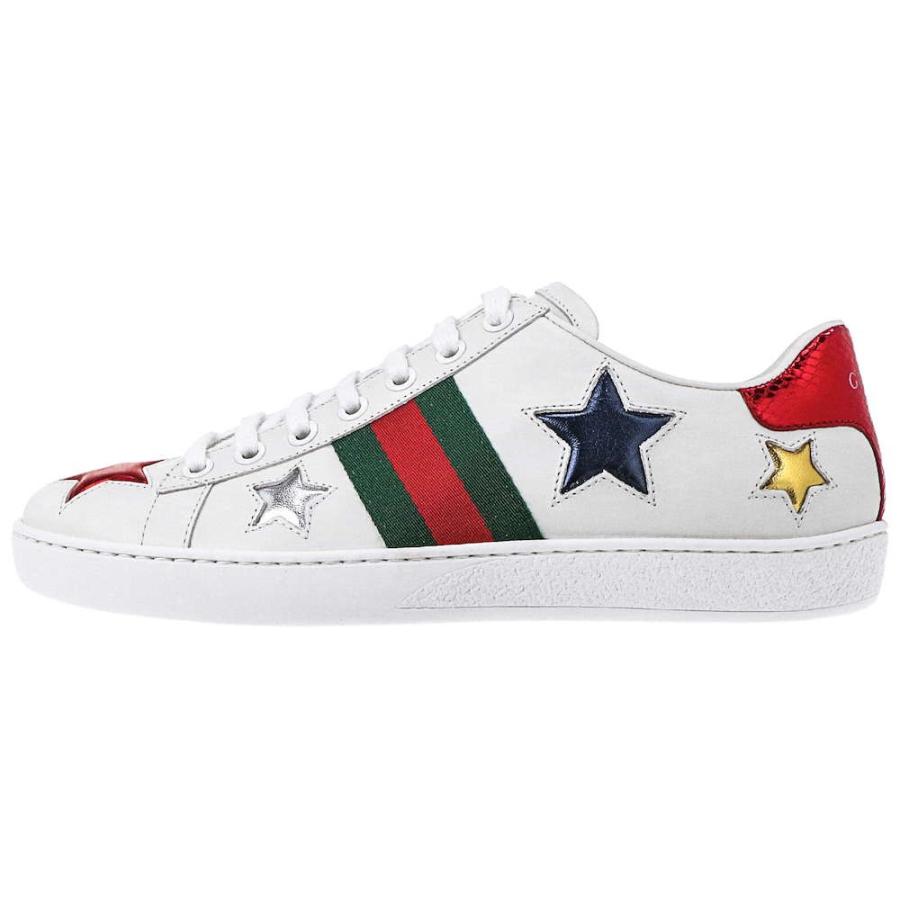 [大特価] グッチ スニーカー エース レディース シューズ 454562 DOP50 9076 レザー ウェブカラーエンブロイダリー スター 【WSO1295992004】(47124円)