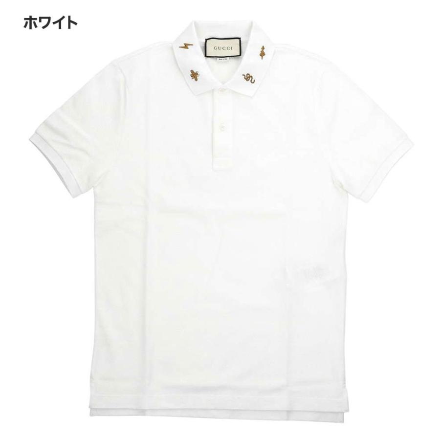 【GUCCI】スネークエンブロイダリーポロシャツ　ホワイト　美品 GUCCI】スネークエンブロイダリーポロシャツ ホワイト 美品