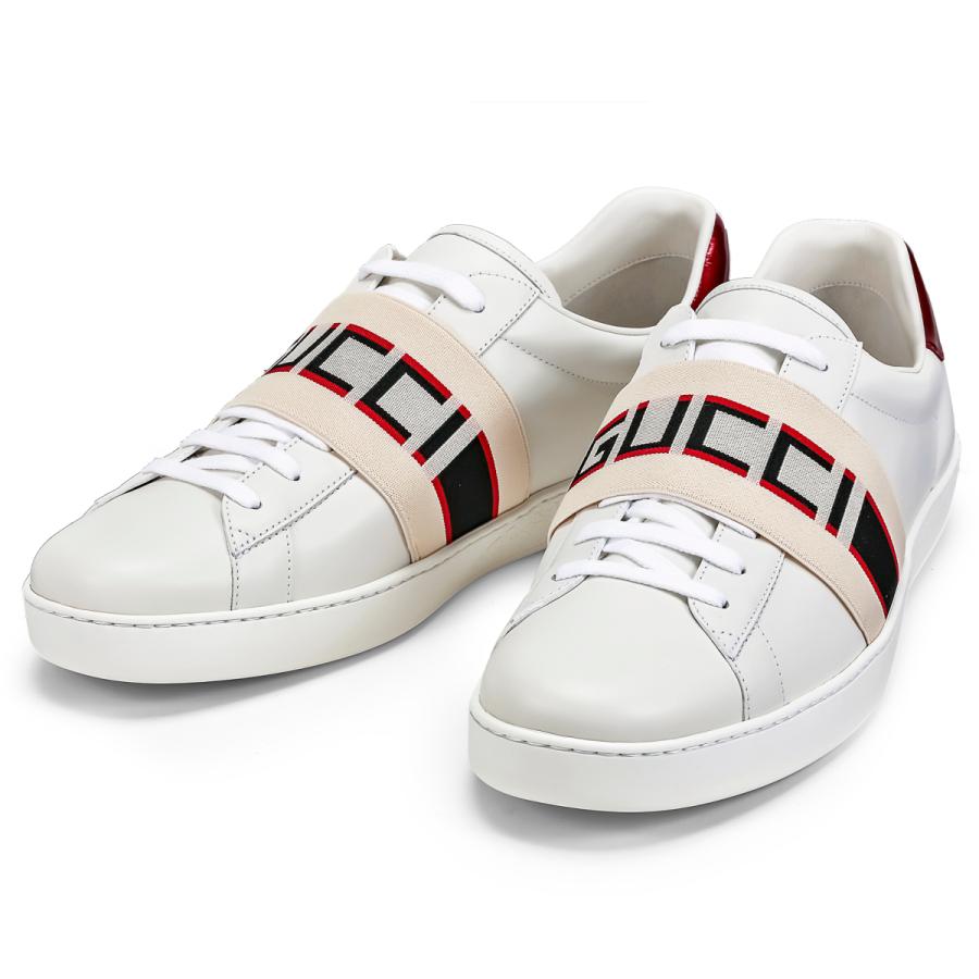 グッチ GUCCI ストライプ レザー スニーカー メンズ シューズ 523469