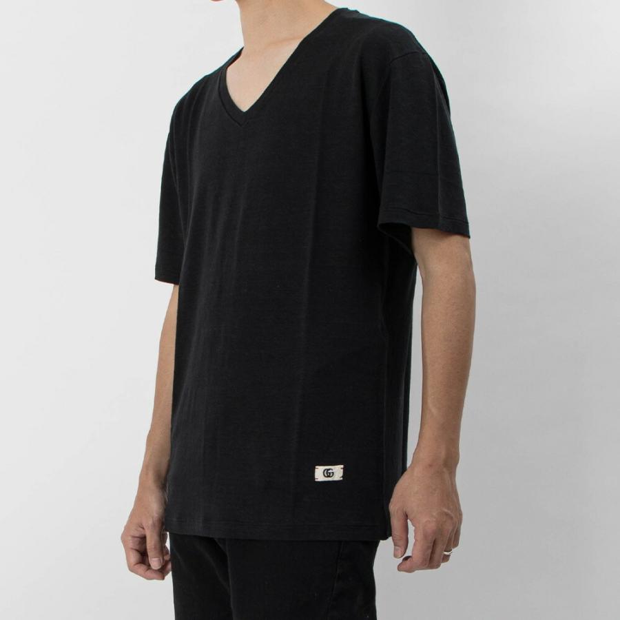 GUCCI（グッチ） 半袖Tシャツ メンズ トップス 半袖 ダブルG Vネック