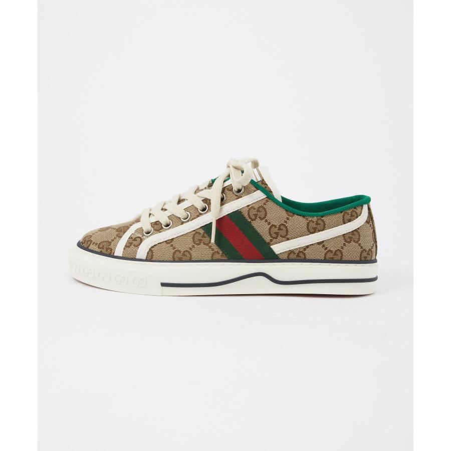 グッチ GUCCI 606110 HVK20 スニーカー レディース シューズ テニス 1977 GG キャンバス ロゴ フラット ローカット ベージュ×エボニー 22.5〜24.0cm｜u-stream｜04