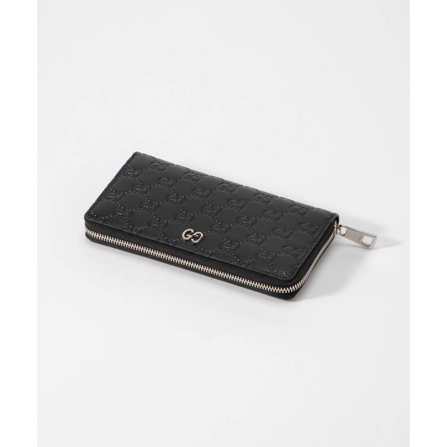 本物 グッチ GUCCI ドリアン グッチシマ レザー ラウンドファスナー 長財布 ロングウォレット ネイビー 473928 財布 ウォレット 中古・ GUCCI（グッチ） 財布 長財布 ラウンドファスナー ドリアン レディース
