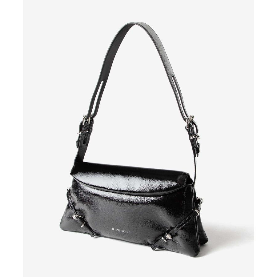 ジバンシィ GIVENCHY ショルダーバッグ パテントレザー/メタル オフホワイト/シルバー レディース 送料無料【中古】 z7941 GIVENCHY - ジバンシィ GIVENCHY ショルダーバッグ パテントレザー