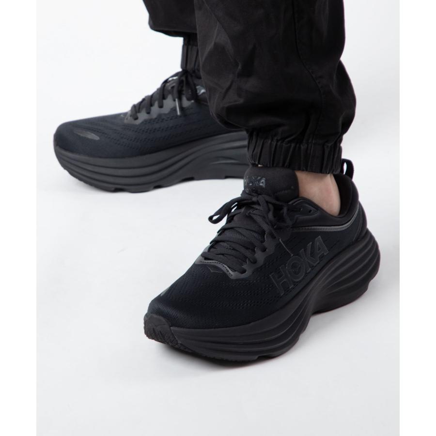 HOKA ONE ONE W BONDI 8 スニーカー 1127953 黒 Amazon.com | Hoka Mens Bondi 8 Textile Black White Trainers