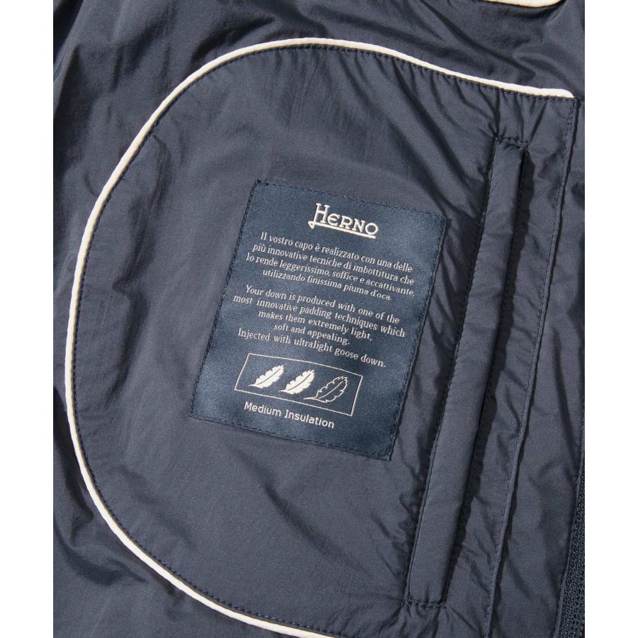 買い取り ヘルノ HERNO PI011ULE 19288 ダウンジャケット メンズ アウター ビジネス デニムジャケットタイプ パッディド ブラック ネイビー 44〜54