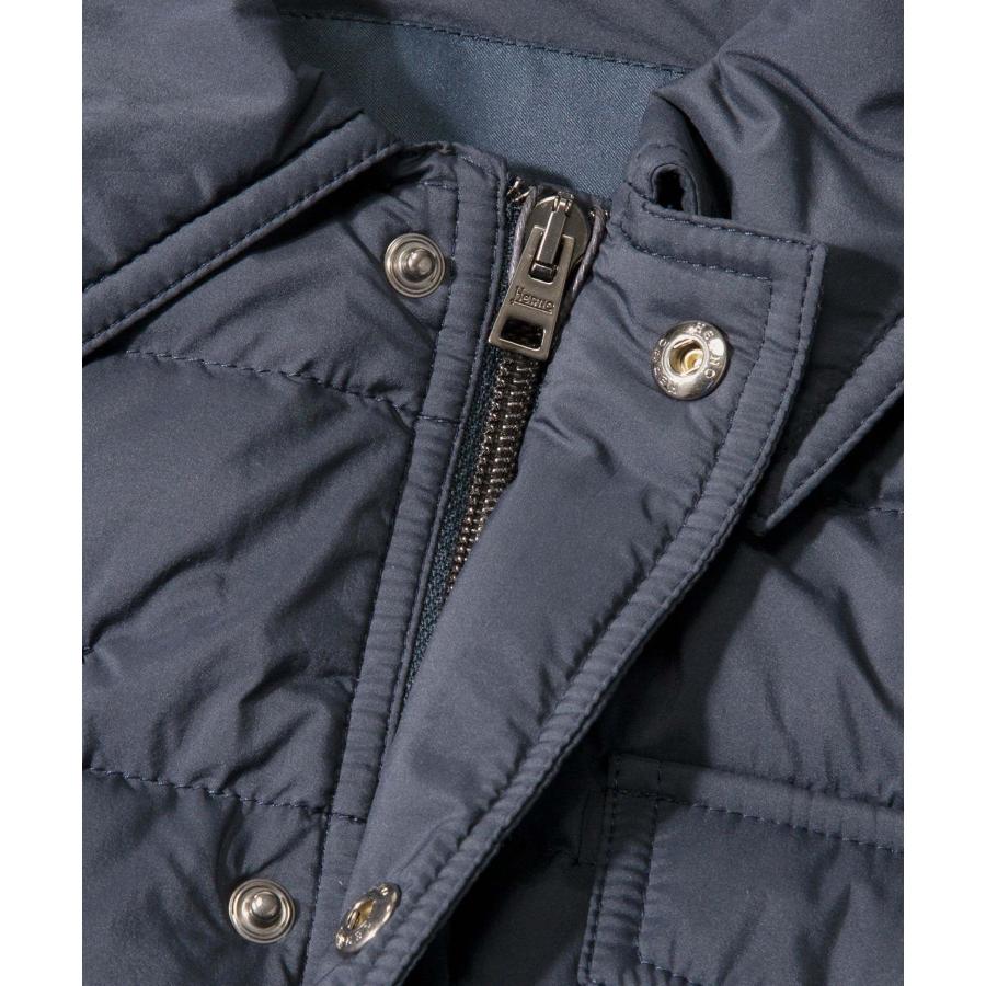 HERNO ヘルノ ダウンジャケット PI011ULE サイズ52 試着のみ HERNO ヘルノ A-Shape Satin Down Coat ダウンコート サテン A