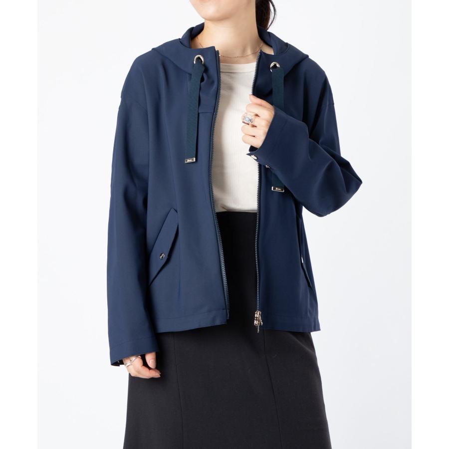 HERNO ヘルノ レディース ジャケット/ブレザー 薄手ニット ネイビー レディース コットンデニムエフェクト ジャケット ネイビーブルー
