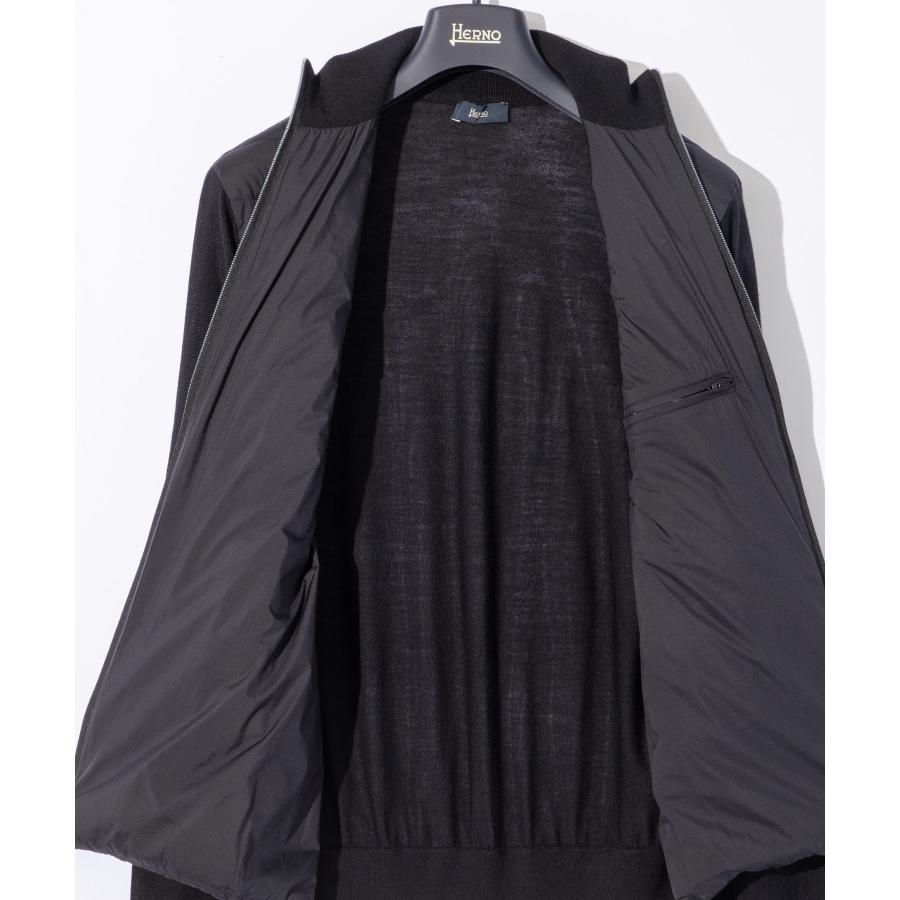 ヘルノ HERNO MP000120U 70025 ジャケット WOOL SILK ECOAGE メンズ アウター ロングスリーブ ハイネック ジップアップ ウール シルク 爆買の画像