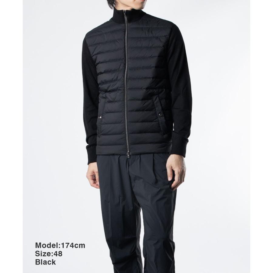ヘルノ HERNO MP000120U 70025 ジャケット WOOL SILK ECOAGE メンズ アウター ロングスリーブ ハイネック ジップアップ ウール シルク 爆買の画像