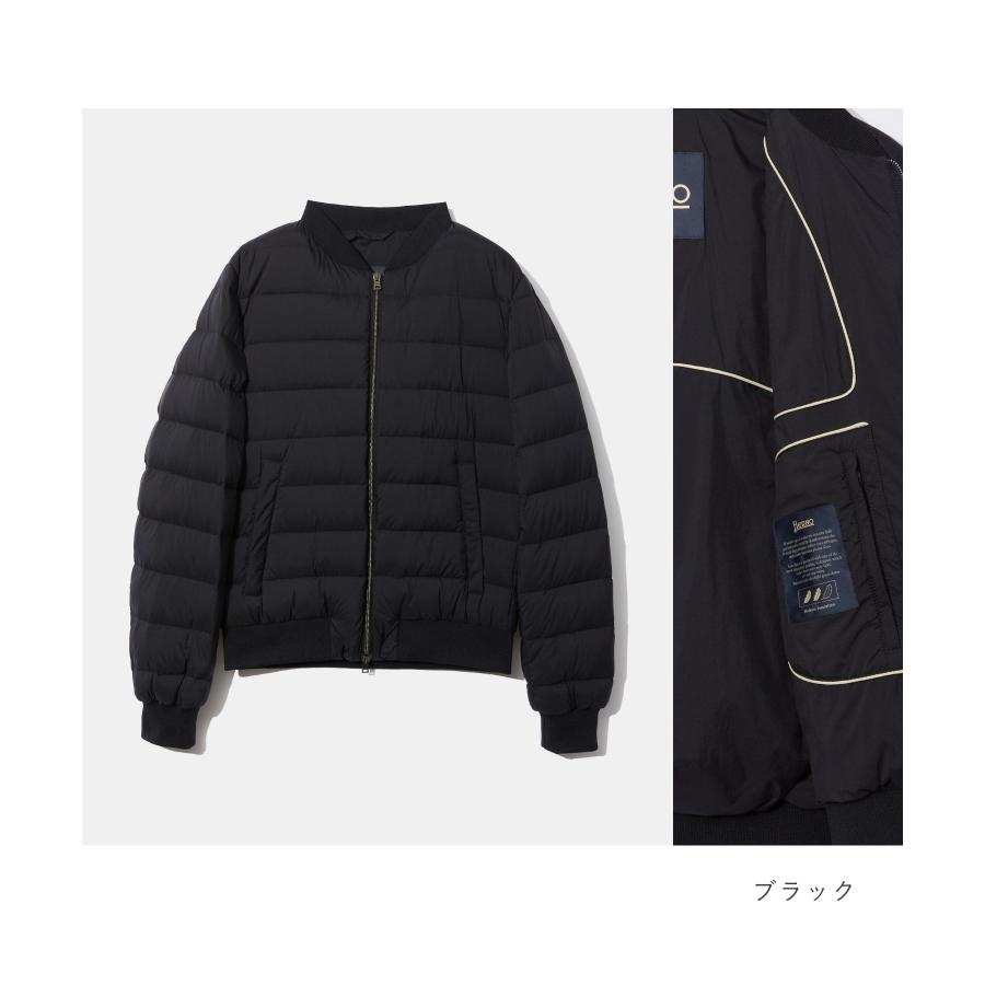 c*i様 新品Herno 定価152900ブラック ボンバージャケット メンズ ナイロンシャモニー ボンバージャケット ブラックエスプレッソ