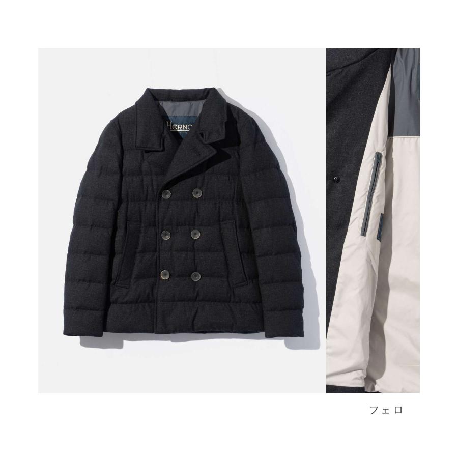 ヘルノ HERNO DOWN JACKET  PI001166U 38117R ダウンコート メンズ アウター ネイビーブルー フェロ 44 46 48 爆買の画像