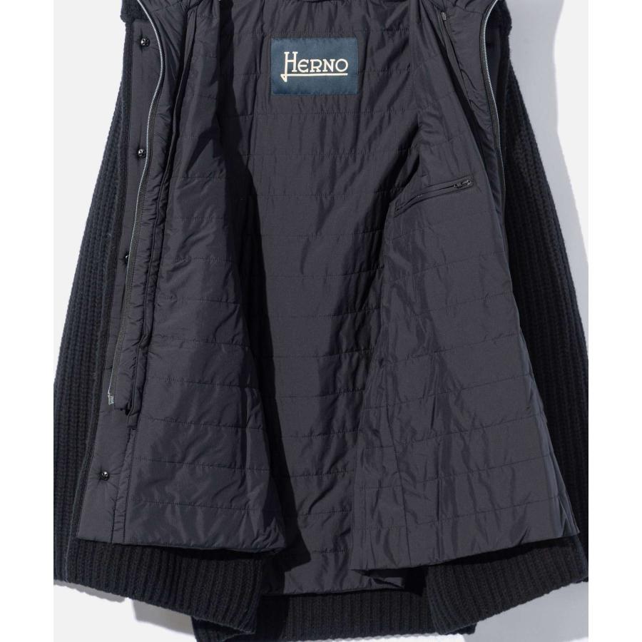 ヘルノ HERNO KNIT COAT  MC000149U 70016 12456Z ニットジャケット メンズ アウター ホワイト ネイビーブルー ブラック グリージョメタル 44 46 48 爆買の画像