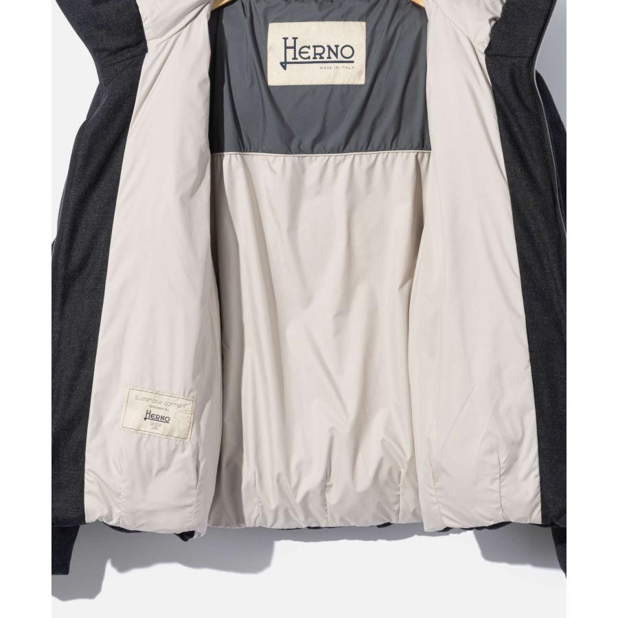 ヘルノ HERNO KNIT DOWN LONG VEST  PI001973D 38117R ダウンジャケット レディース アウター ネイビーブルー フェロ 40 42 44 爆買の画像