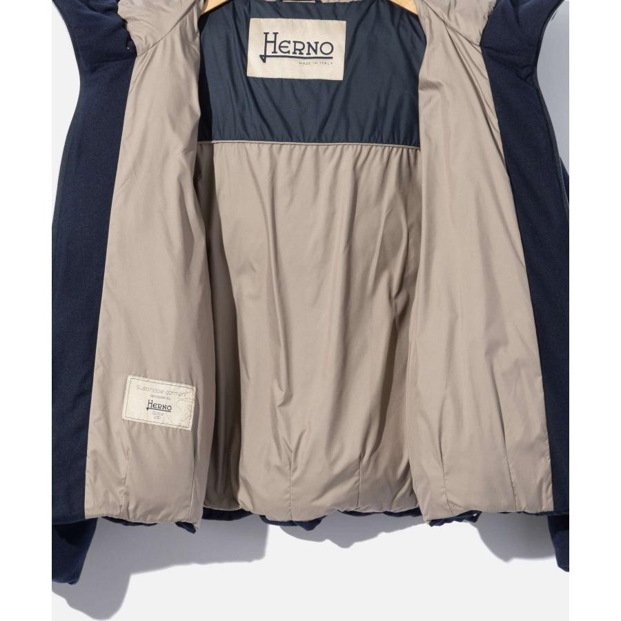 ヘルノ HERNO KNIT DOWN LONG VEST  PI001973D 38117R ダウンジャケット レディース アウター ネイビーブルー フェロ 40 42 44 爆買の画像