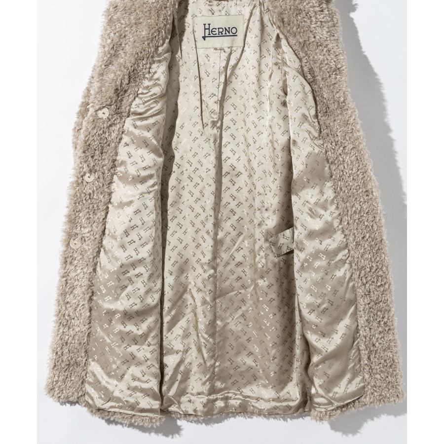 ヘルノ HERNO CURLY ALTERNATIVE FUR COAT カーリーオルタナティブファー コート GC000503D 12421 エコファー ボア ロング レディース アウター 爆買 | HERNO | 13
