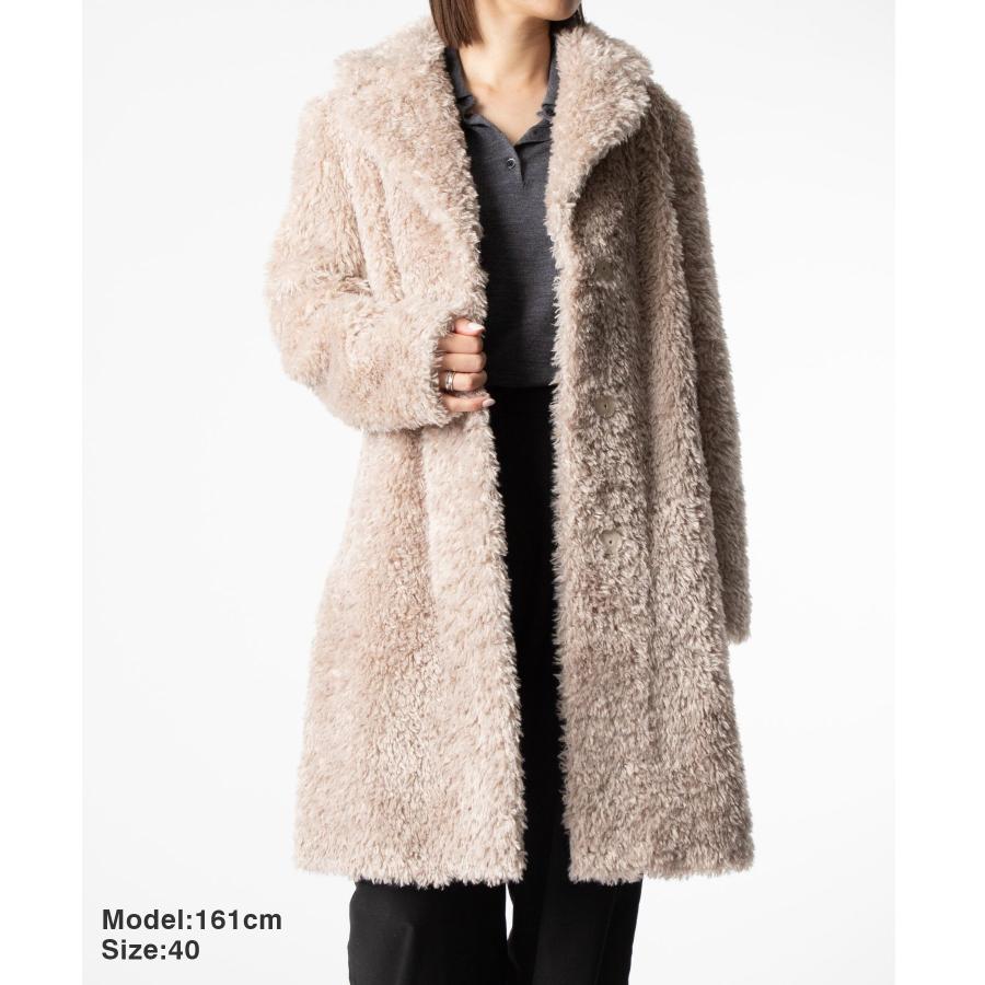 ヘルノ HERNO CURLY ALTERNATIVE FUR COAT カーリーオルタナティブファー コート GC000503D 12421 エコファー ボア ロング レディース アウター 爆買 | HERNO | 02