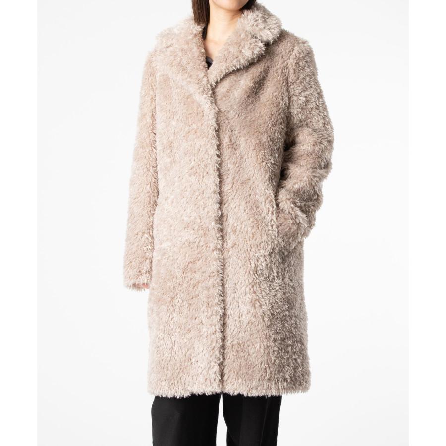 ヘルノ HERNO CURLY ALTERNATIVE FUR COAT カーリーオルタナティブファー コート GC000503D 12421 エコファー ボア ロング レディース アウター 爆買 | HERNO | 03