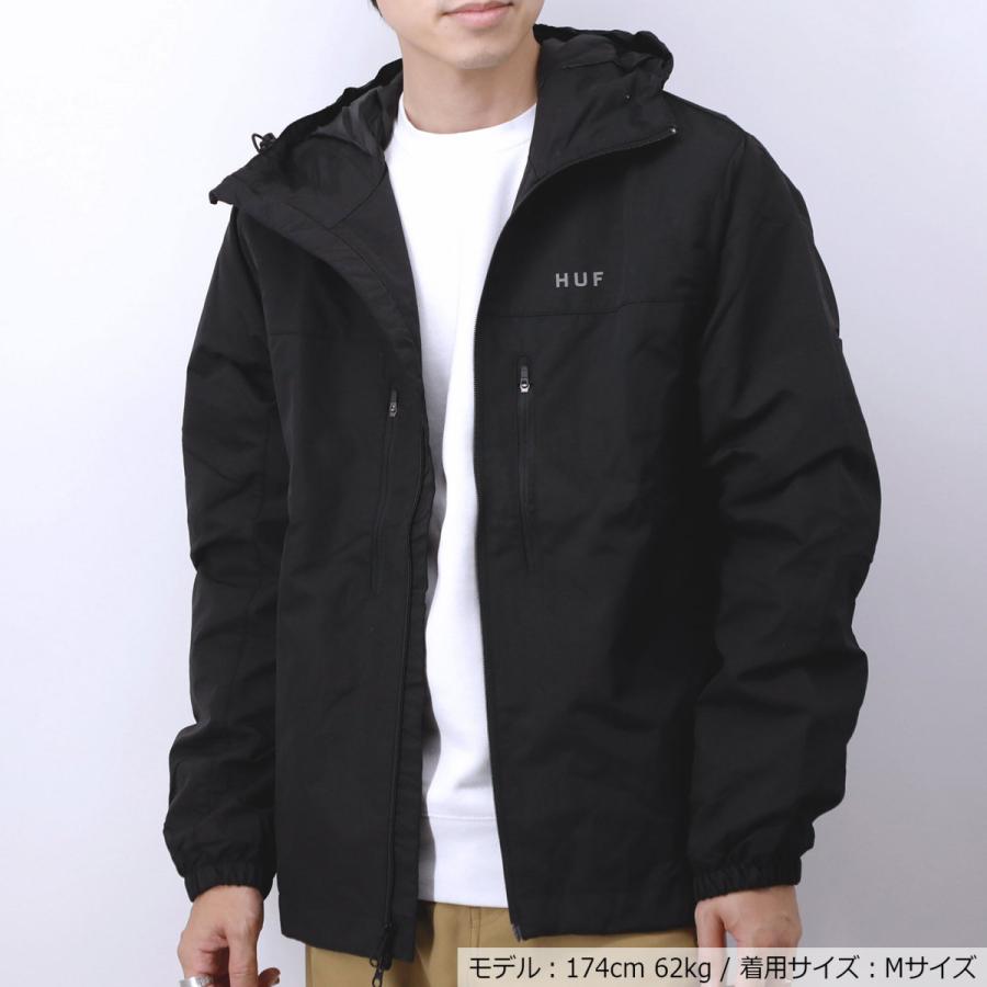 ハフ HUF ジャケット メンズ アウター シェルジャケット ロゴ STANDARD SHELL 3 JACKET カジュアル シンプル アウトドア フード マウンテンパーカー JK00281｜u-stream｜02