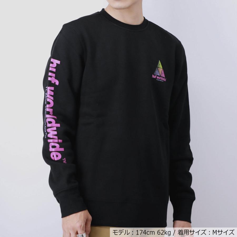 HUF ハフ トレーナー メンズ トップス 長袖 ロングTシャツ 黒 HUF ハフ トレーナー メンズ トップス 長袖 ロングTシャツ 黒