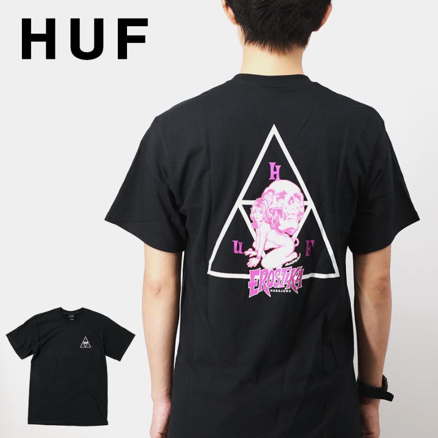 ハフ HUF Tシャツ メンズ トップス 半袖 カットソー ロゴ トライアングル 黒 ワンポイント カジュアル シンプル 春夏 コットン 綿 ブラック S M L XL TS01426｜u-stream