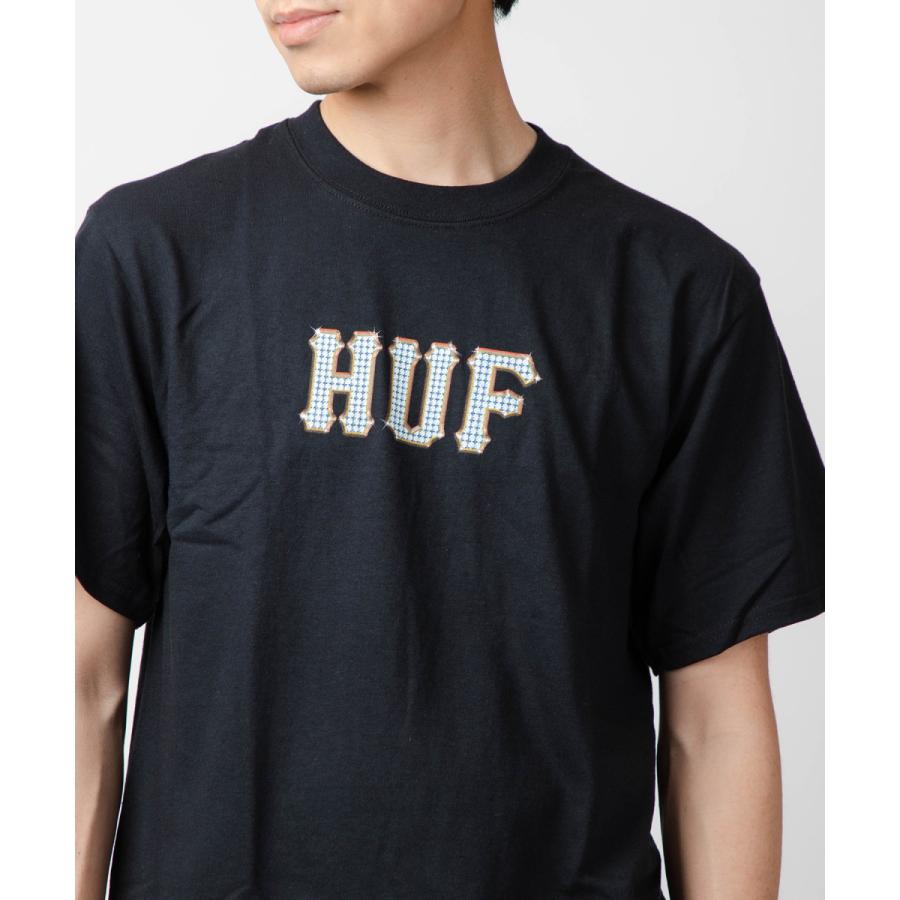 ハフ HUF TS01575 Tシャツ メンズ トップス 半袖 カットソー ロゴ VVS S/S シャツ 黒 白 カジュアル クルーネック シンプル 春夏 コットン 綿｜u-stream｜04