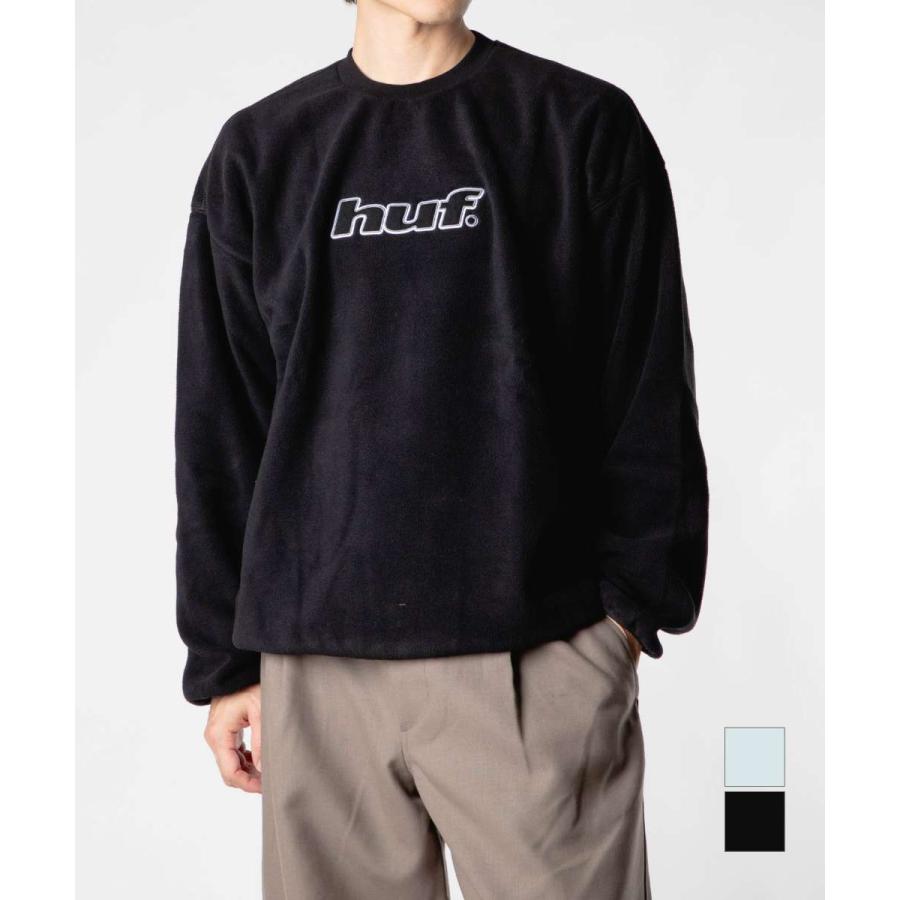 送料無料 HUF ハフ Hドットポーラーフリースクルーネック スウェットシャツ トレーナー H DOT POLAR FLEECE CREWNECK FL00247 トップス 長袖 プルオーバー メンズ ストリート スケーター ブランド HUF（ハフ） HUF H DOT POLAR FLEECE CREWNECK エイチ ドット ポーラー