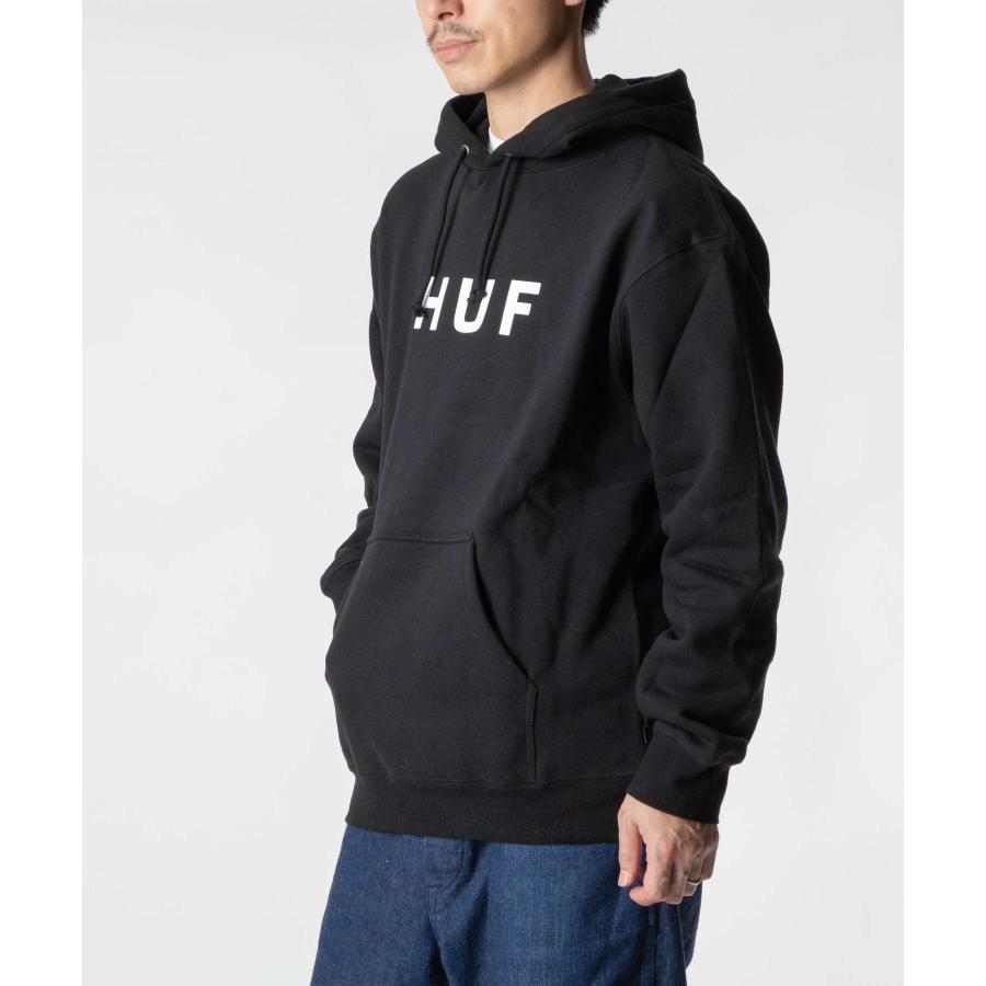 ハフ HUF PF00490 パーカー メンズ トップス スウェット プルオーバー フーディ OG LOGO PULLOVER HOODIE ブラック アスレチックヘザー チョコレート S M L XL｜u-stream｜06