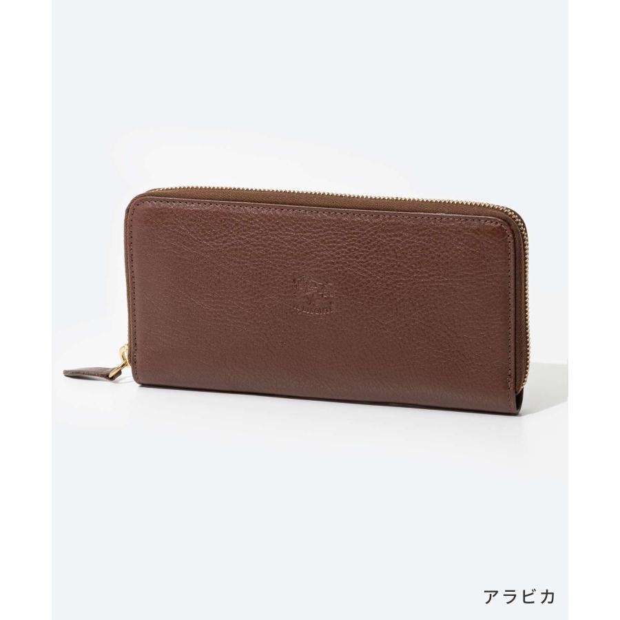 新品 イルビゾンテ 大容量 本革 レザー 長財布 ウォレット ダークブラウン 茶 IL BISONTE（イルビゾンテ） 財布 二つ折り 長財布 ボタン L字