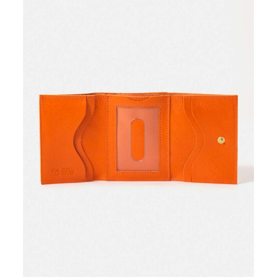 未使用　IL BISONTEイルビゾンテ レザー三つ折り財布　オレンジ IL BISONTE（イルビゾンテ） 財布 三つ折りコンパクトウオレット 三